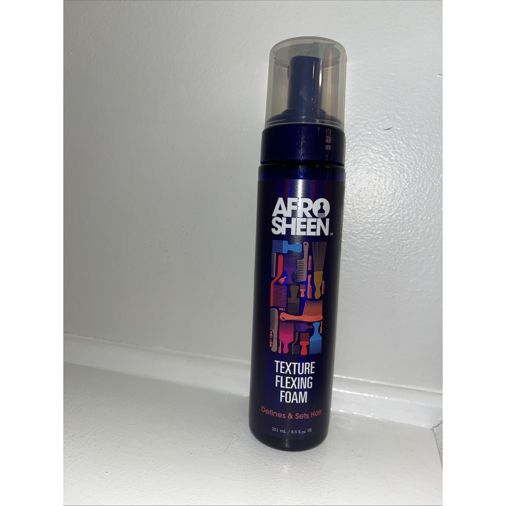 Afro Sheen Texture Flexing Foam Defines & Sets Hair 8.5 Ounces HTF RARE